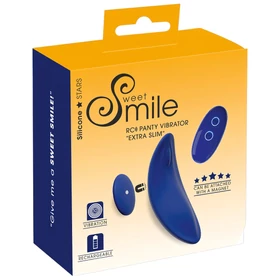 Smile - extra vékony, távirányítós bugyi vibrátor (kék)