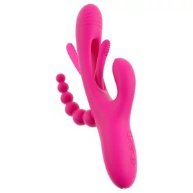 SMILE - tripla karos, nyelves vibrátor (pink)