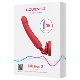 Lovense Mission 2 - App-vezérelt vibrátor tapadókoronggal (piros)