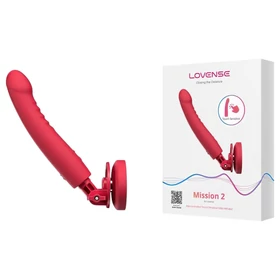 Lovense Mission 2 - App-vezérelt vibrátor tapadókoronggal (piros)