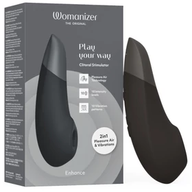 Womanizer Enhance 2in1 léghullámos csiklószívó + vibrátor (fekete)