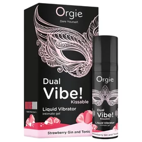 Orgie Dual Vibe - unisex folyékony vibrátor - Eper - Gin Tonic (15 ml)