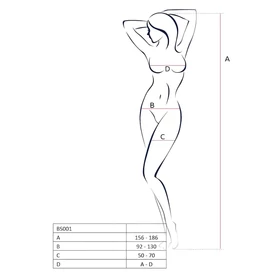 Passion BS001 - nagy szemű necc overál (fekete) - S-L