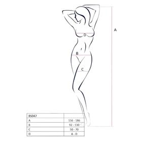 Passion BS047 - nyitott necc szett kivágással (piros) - S-L