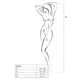Passion BS052 - nyitott necc overál (piros) - S-L