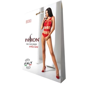 Passion BS083 - lyukacsos, nyitott body (piros, S-L)