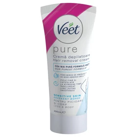 Veet Pure - szőrtelenítő krém lábra és testre - érzékeny bőrre (200ml)
