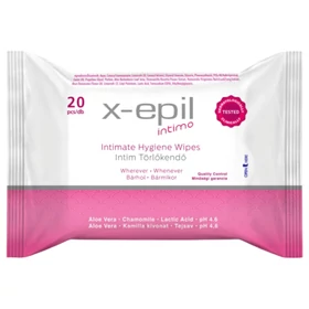 X-Epil Intimo - intim törlő kendő (20 db)