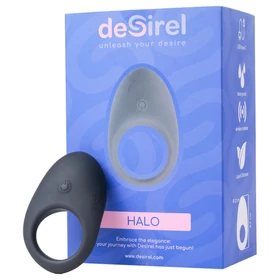 Desirel Halo - App-vezérelt vibrációs péniszgyűrű, férfiaknak (fekete)