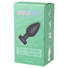 Desirel Easy Obsidian - akkus, rádiós anál vibrátor (fekete)