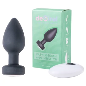 Desirel Easy Obsidian - akkus, rádiós anál vibrátor (fekete)