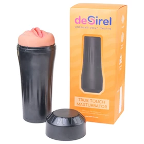 Desirel True Touch - élethű vibrációs műpunci (natúr-fekete)