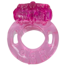 Vibrációs péniszgyűrű beépített elemmel (pink)
