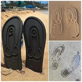 Flip-flop papucs - péniszes mintával (fekete)