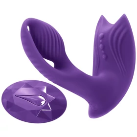 Inya Bump-N-Grind - rádiós, melegítő 2in1 csikló vibrátor (lila)