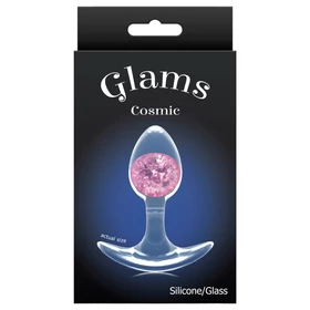 NS Novelties - átlászó butt plug - S (pink)