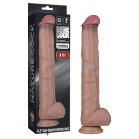 Lovetoy - kétrétegű XXL dildó - 36,5 cm - (testszínű)