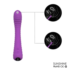 Sex HD Sunshine - akkus, barázdált G-pont vibrátor (lila)
