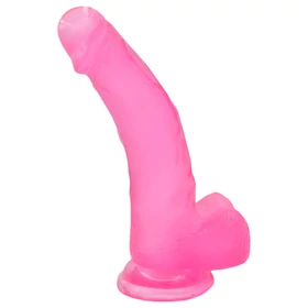 Lovetoy Jelly Studs - tapadókorongos dildó - 20 cm (pink)