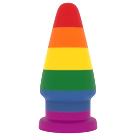 Lovetoy Prider - anál tágító plug - 15 cm (szivárvány)