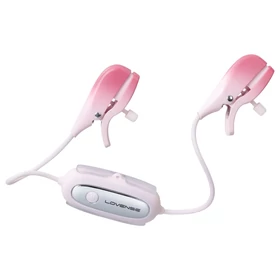 Lovense Gemini - App-vezérelt vibrációs mellbimbó csipesz (pink)