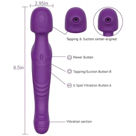 Tracy&#039;s Dog Wand - pulzáló masszírozó vibrátor (lila)