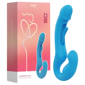 Honey Play Box Harmony Duo – App-vezérelt felcsatolható nyelves vibrátor (kék)