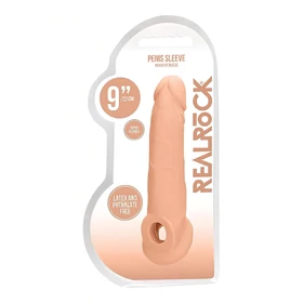 RealRock Penis Sleeve 9 - péniszköpeny (21,5 cm, testszínű)