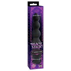 Doc Johnson - Black Magic 7 - merev 5 gyöngyös anál vibrátor (fekete)