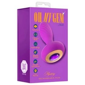 Oh My Gem - vibrációs anál plug kővel (lila)