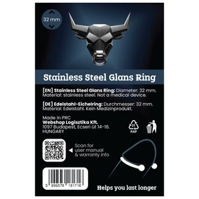 Rozsdamentes fém makkgyűrű - ejakuláció késleltetéshez (32 mm)