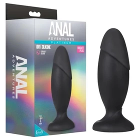 Anal Adventures Platinum Rocket - nagy anál plug (fekete)