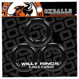 OXBALLS - péniszgyűrű trió (fekete)
