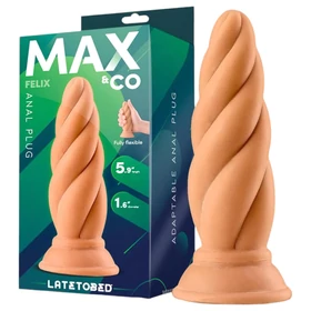 Max &amp; Co Felix - csavaros anál plug - 15cm (natúr)