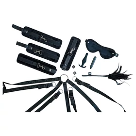 Sei Mio - ágyhoz rögzíthető bondage szett (fekete)