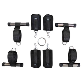 Sei Mio - ajtóra rögzíthető bondage kereszt (fekete)