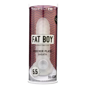Perfect Fit - Fat Boy Checker Box - péniszköpeny (15 cm, fehér)