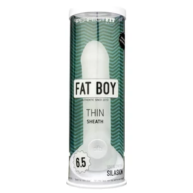 Perfect Fit - Fat Boy Thin - péniszköpeny (17 cm, fehér)