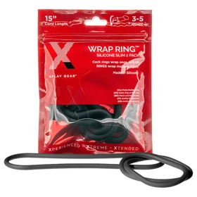 Perfect Fit Slim Wrap 15 - vékony péniszgyűrű - fekete (38 cm)
