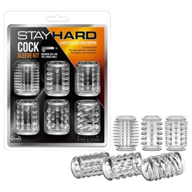 Stay Hard - péniszmandzsetta szett - átlátszó (6 db)