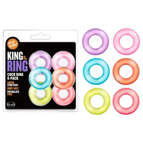 King of the Ring - péniszgyűrű szett - színes (6 db)