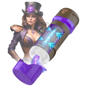 Masturs Misty - szívó-lüktető-rezgő AR maszturbátor (lila)