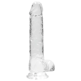 RealRock - átlátszó élethű dildó (átlátszó, 19 cm)