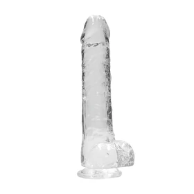 RealRock - átlátszó élethű dildó (átlátszó, 22 cm)