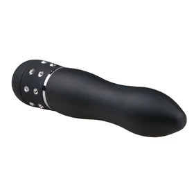 EasyToys Diamond Curved - mini rúd vibrátor (fekete)