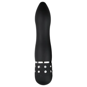EasyToys Diamond Curved - mini rúd vibrátor (fekete)