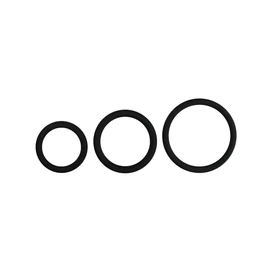 Easytoys - szilikon péniszgyűrű szett - 3 részes (fekete)