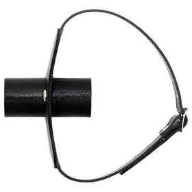 Rimba - valódi bőr szájpecek csővel (fekete)