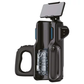 LETEN SM 500 - fel-le mozgó maszturbátor telefon tartóval (fekete)