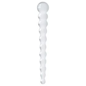 Gildo Glass No. 20 - gyöngyös üveg dildó (átlátszó)